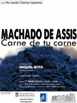 Conferència a Barcelona: ‘Machado de Assis. Carne de tu carne’ 