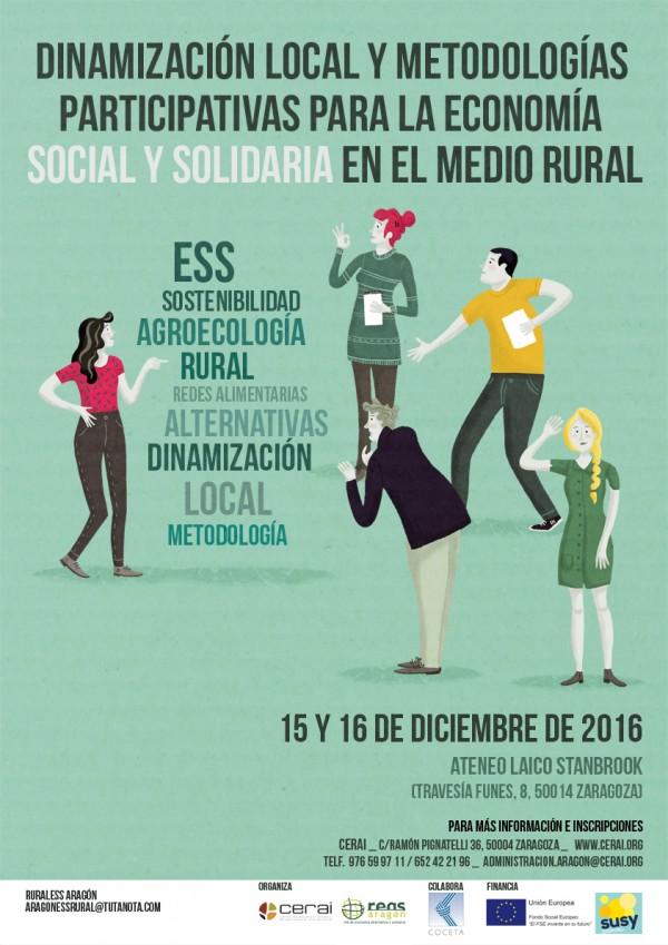 Formación gratuita: Dinamización local y metodologías participativas para la Economía Social y Solidaria en el medio rural