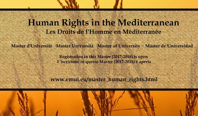 Euro-Mediterranean University Institute lanza su Master “Derechos Humanos en el Mediterráneo”