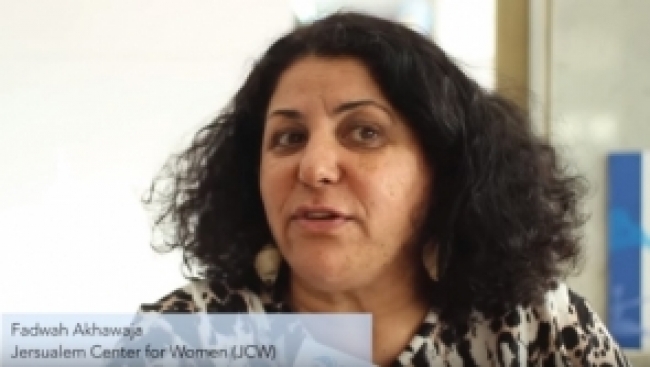 Entrevista la coordinadora nacional de la Xarxa Palestina de la FAL, Fadwah Khawajah, directora del “Jerusalem Center for Women” (JWC)