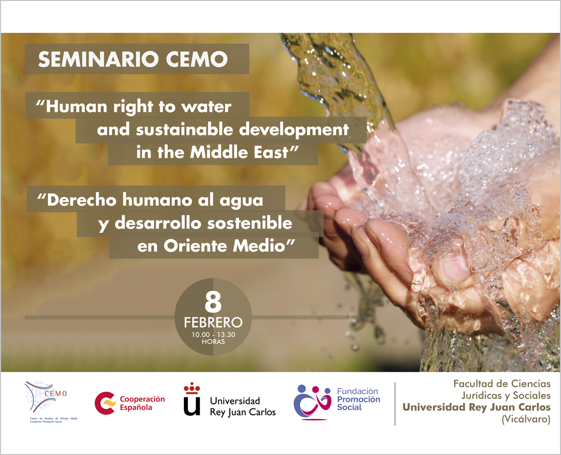 El Centro de Estudios de Oriente Medio de la Fundación Promoción Social (CEMO) organiza el seminario “Derecho humano al agua y desarrollo sostenible en Oriente Medio”. 