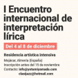 I Encuentro Internacional de Interpretación Lírica