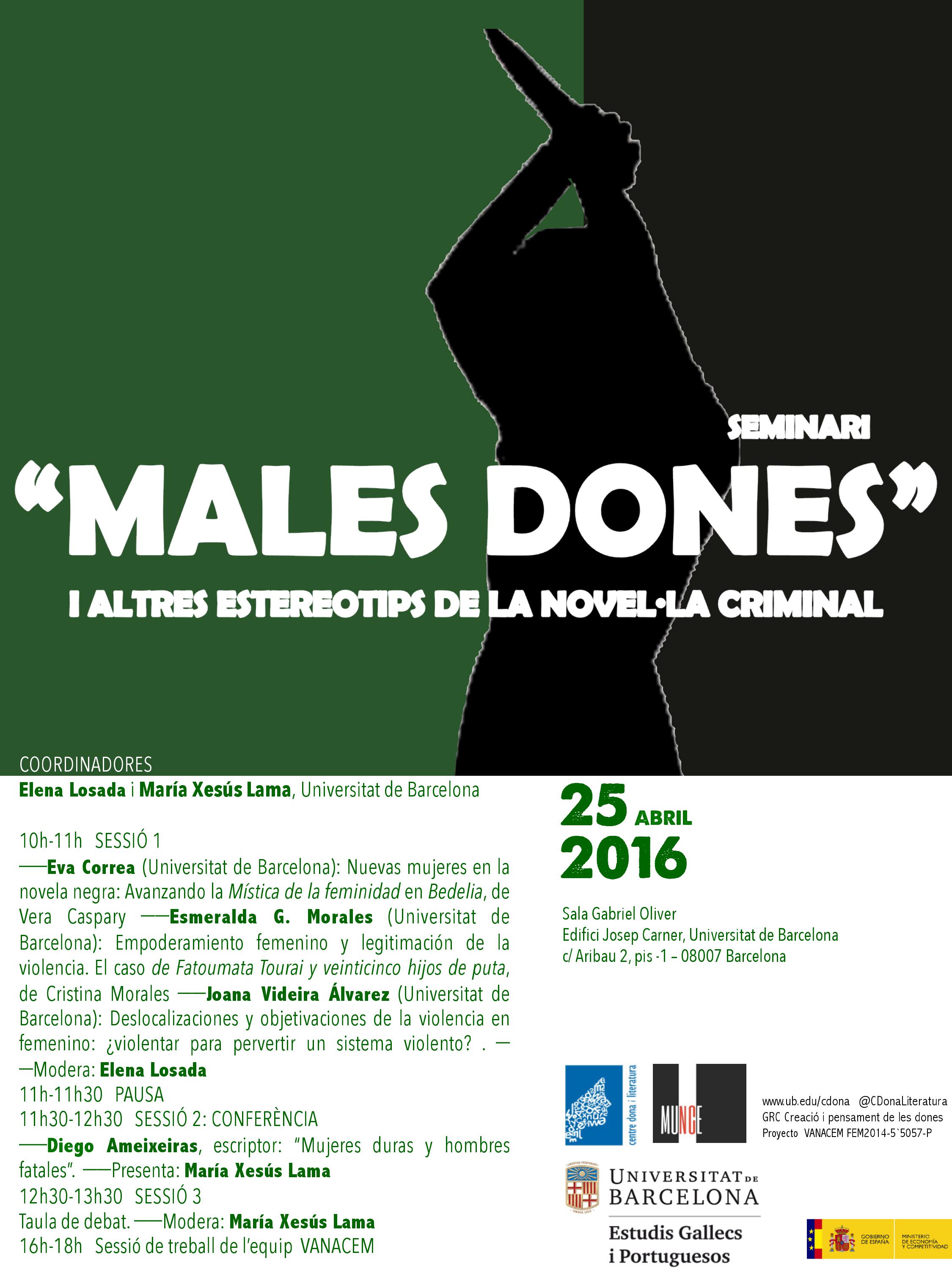 Centre Dona i Literatura: Les 'males dones' en la novel·la criminal