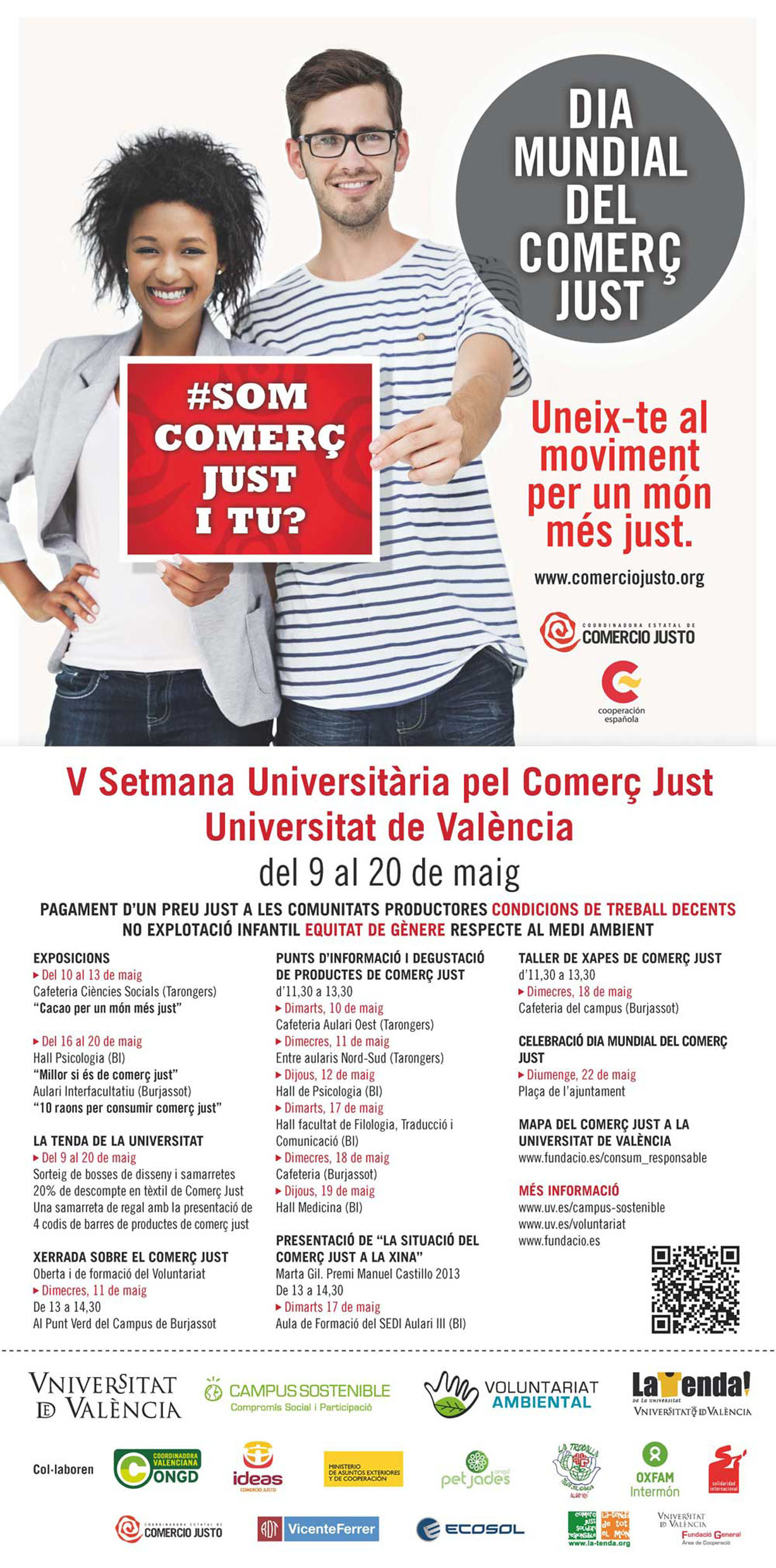 La Universitat de València celebra la V Setmana pel Comerç Just