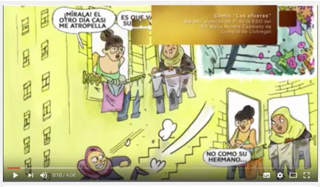VIdeo dels tallers Kif-kif: còmics per la inclusió