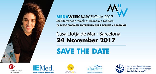La Asociación de Organizaciones de Empresarias del Mediterráneo (AFAEMME) organiza el IX Foro Mediterráneo de Emprendedoras de Mujeres del 22 al 24 de noviembre en Barcelona