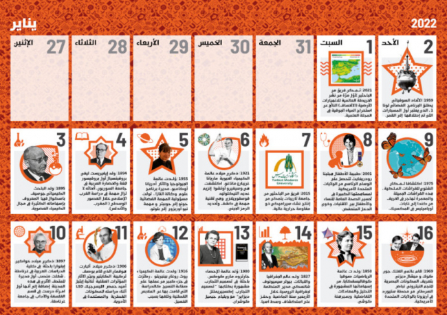 Publicado en árabe el Calendario científico escolar 2022