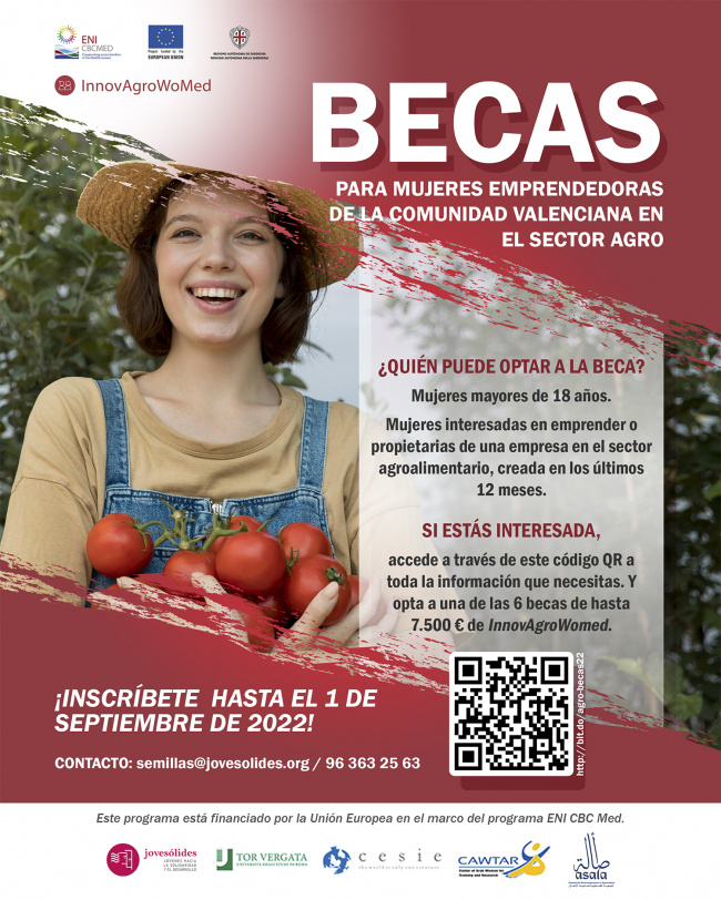 Jovesólides lanza 6 becas de 7.500 Euros para mujeres emprendedoras del sector agroalimentario