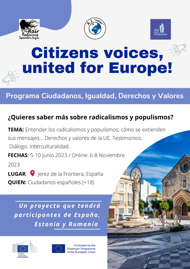 AJ INTER desarrolla el proyecto “Citizens Voices, United for Europe”